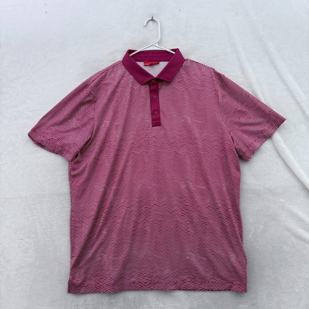 Redvanly Polo Shirt Mens XL Red Stripe Golf Performance Broken Sound Club